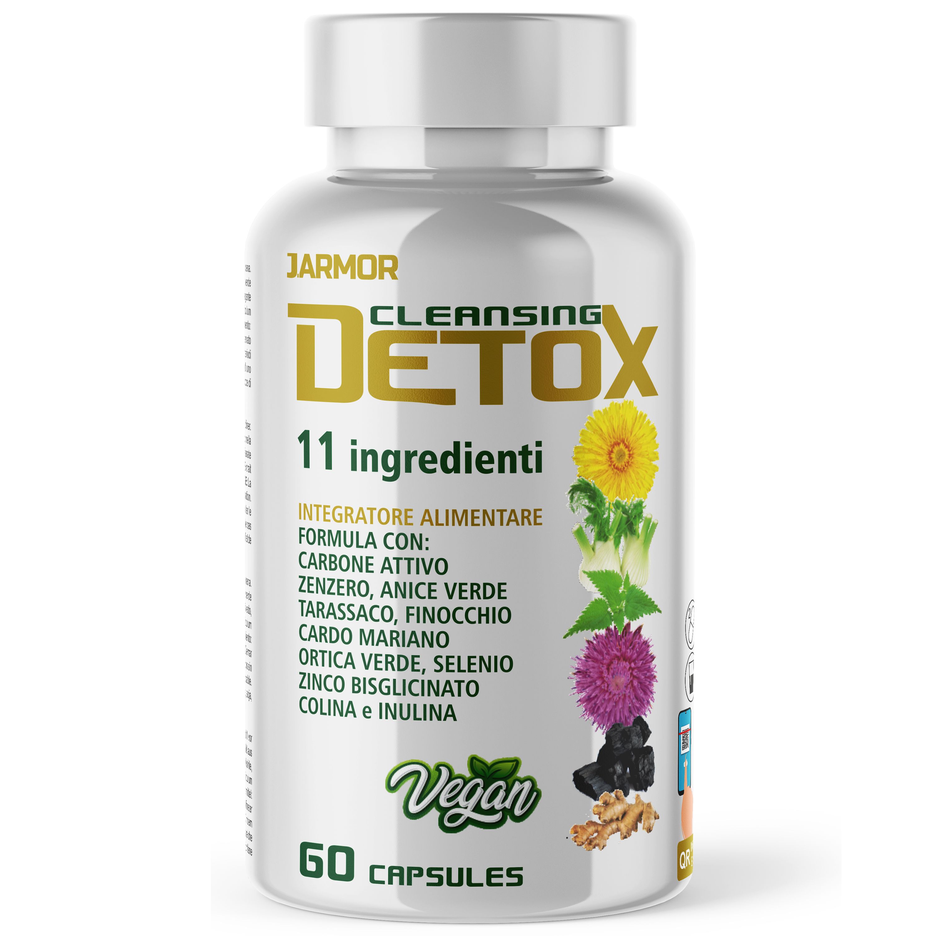 Detox Depura Fegato e Intestino 60 Capsule | Depurativo Fegato, Drenante Forte con Cardo Mariano