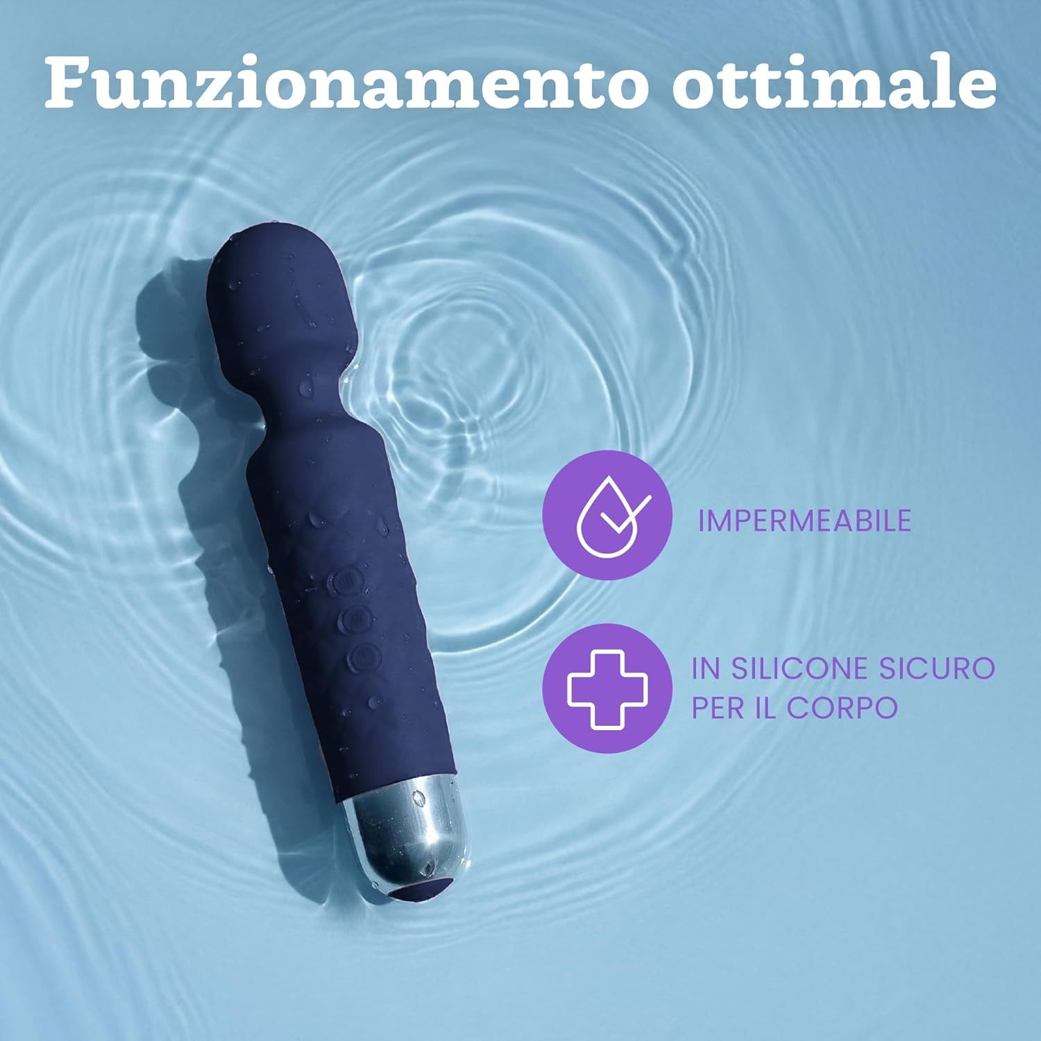 Oliver James Vibratore per donne – Silenzioso e potente, colore zaffiro notte
