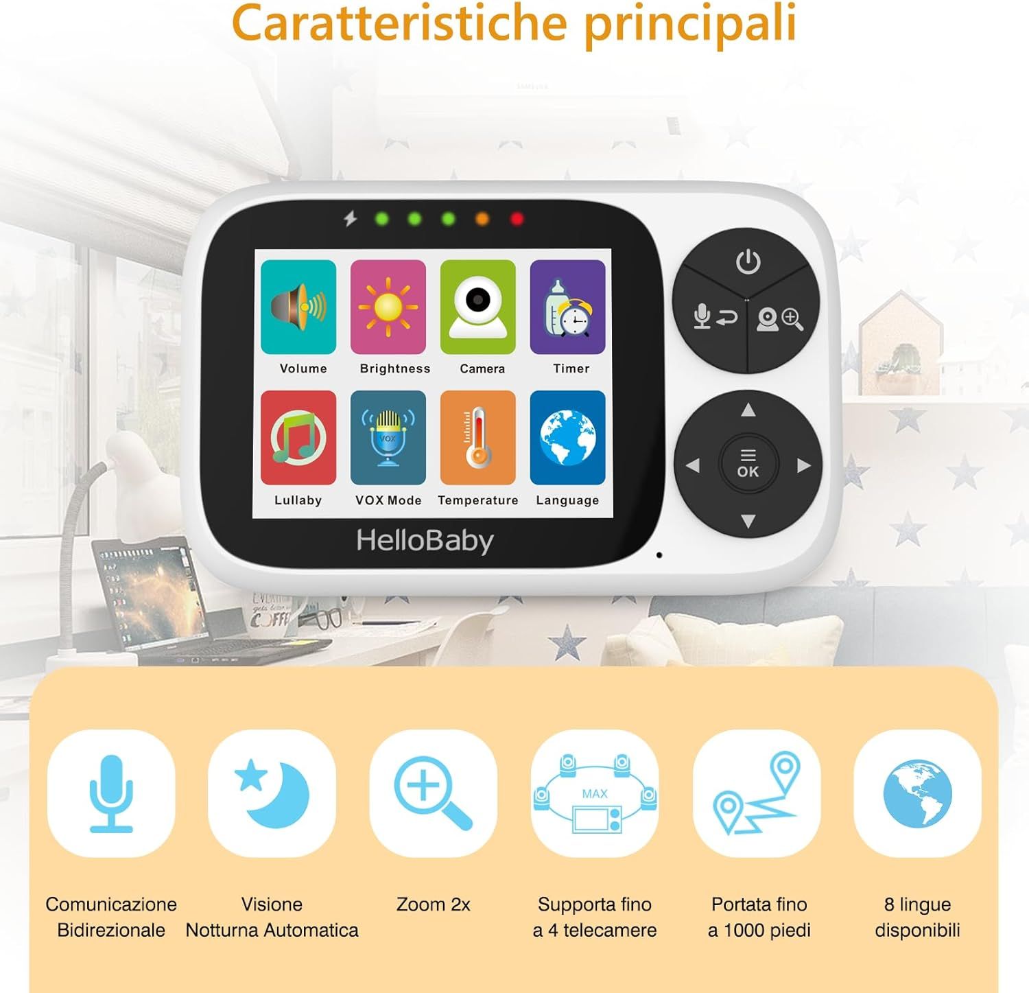 Baby monitor con telecamera HelloBaby
