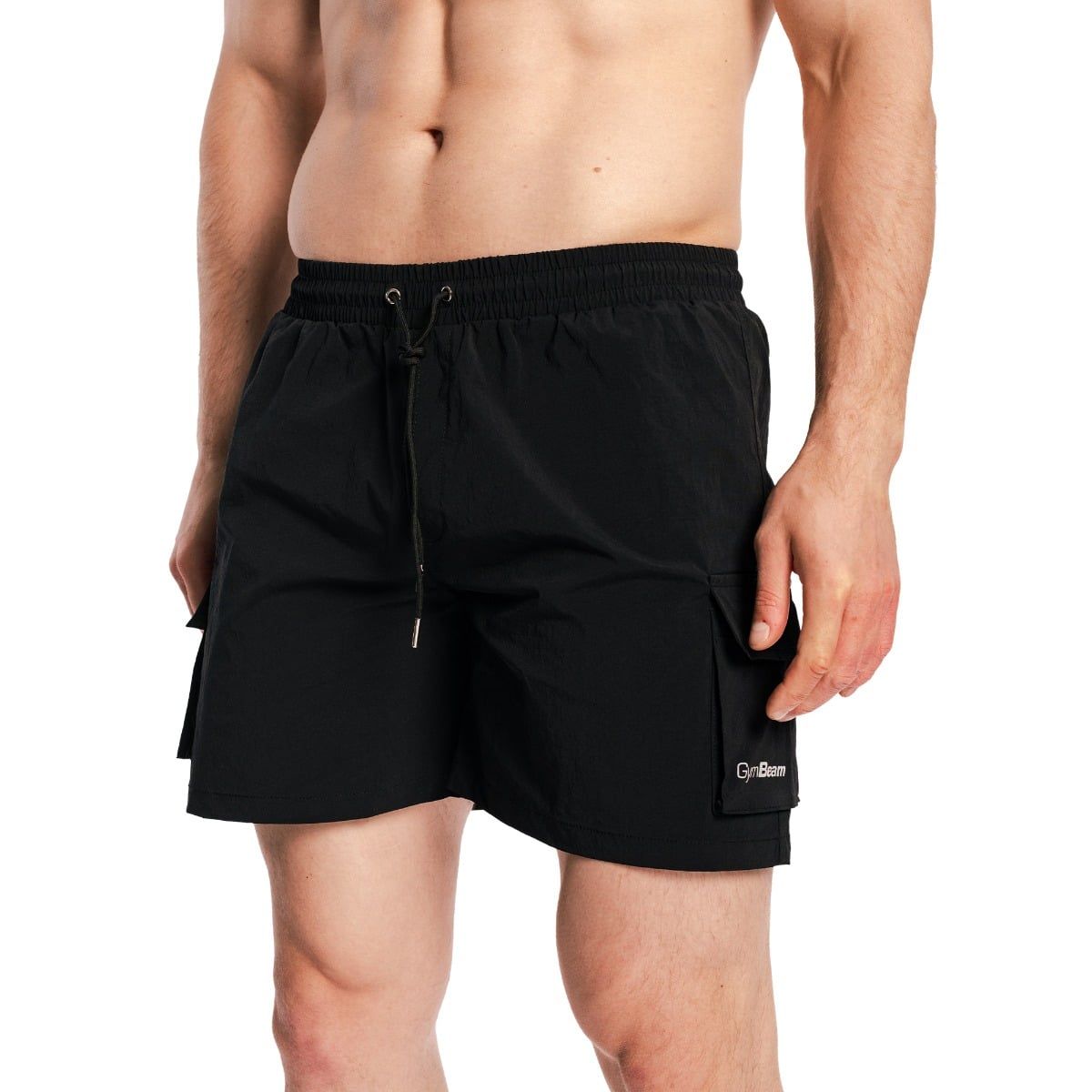 GymBeam Costume da bagno uomo Cargo nero con tasche