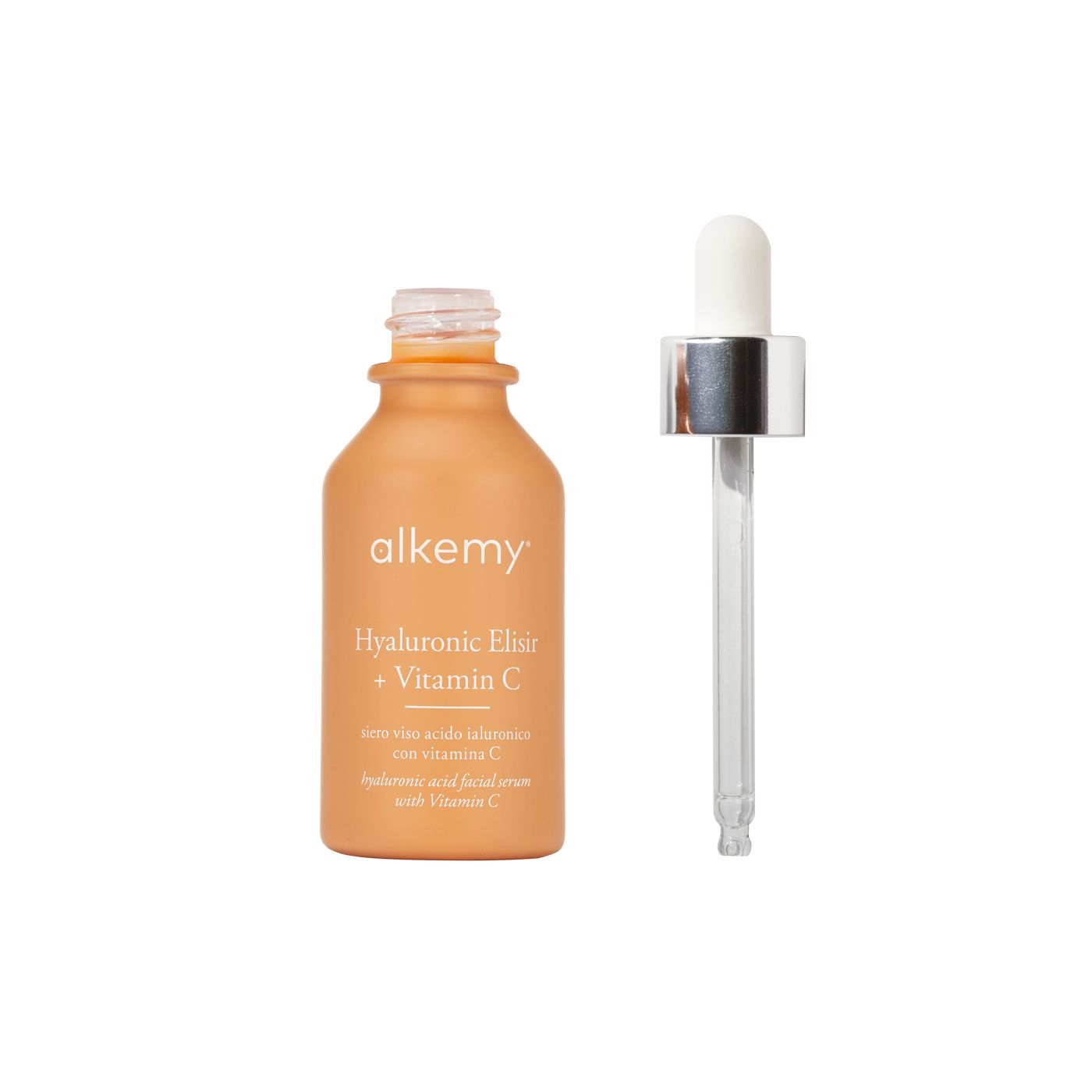 Alkemy Siero Viso Acido Ialuronico e Vitamina C, Idratante e Illuminante