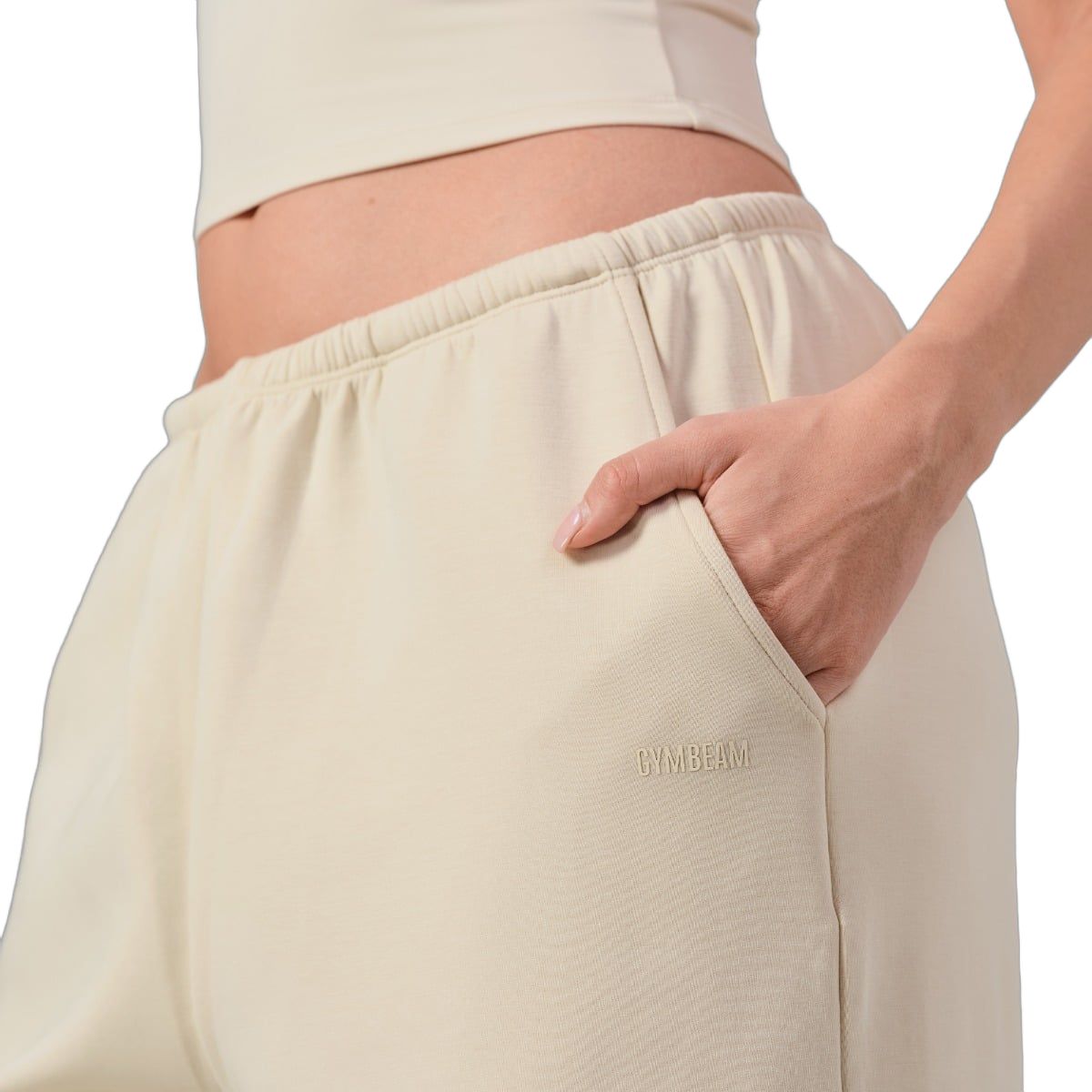 GymBeam Joggers donna oversize NEO Almond