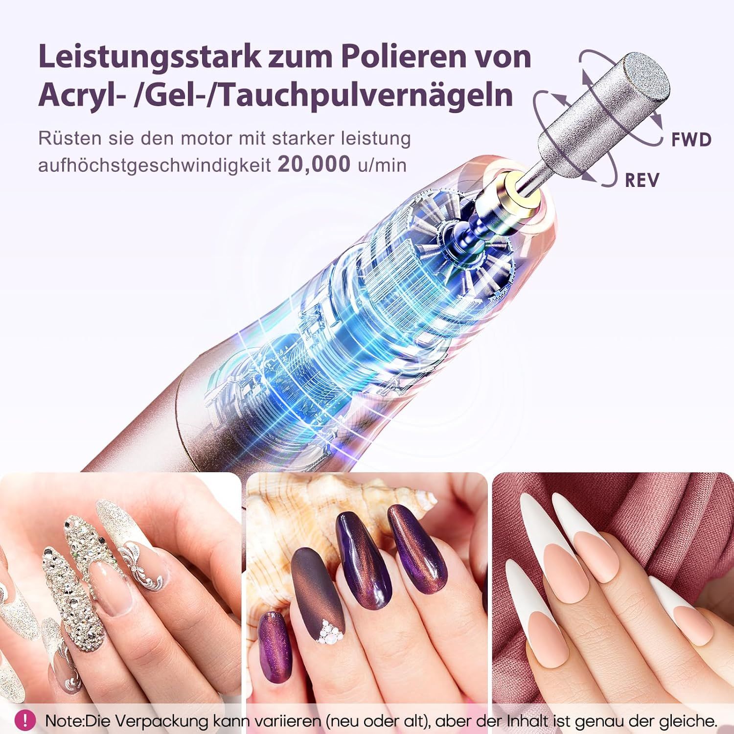 COSLUS set professionale manicure e pedicure 11 in 1 – Rosa