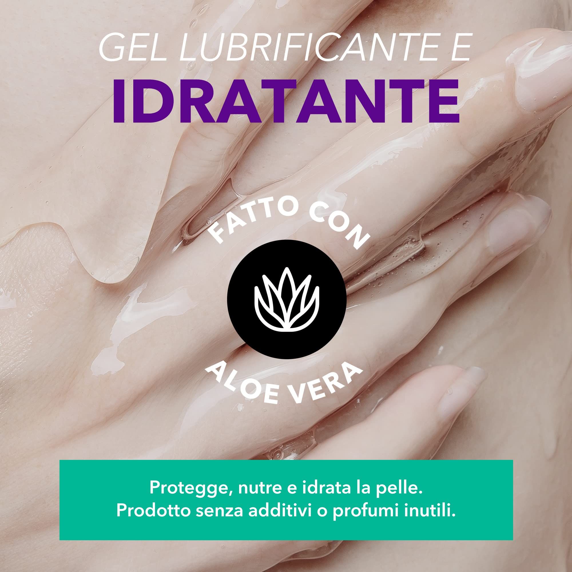 Mani con gel lubrificante e idratante Loovara. Con aloe vera. Protegge, nutre e idrata la pelle.