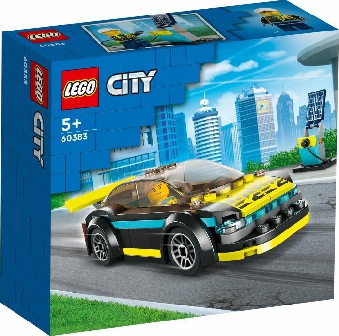 LEGO City 60383 Auto Sportiva Elettrica, Macchina Giocattolo per Bambini dai 5 Anni, Set Supercar c