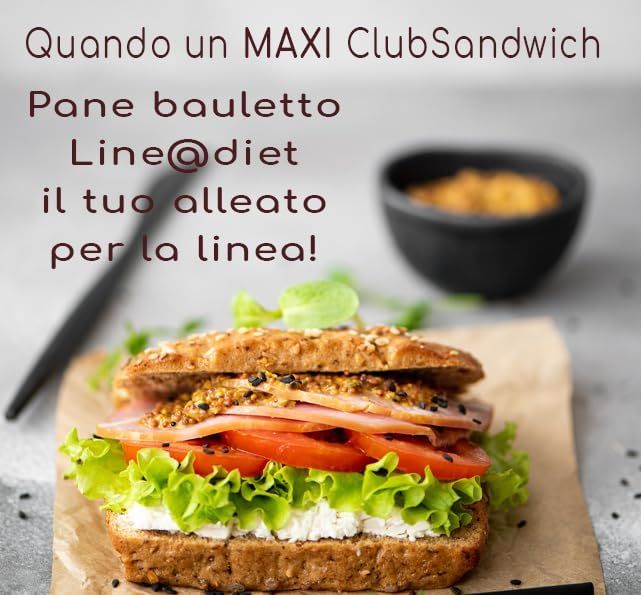 Pane proteico Keto, affettato, con informazioni nutrizionali.