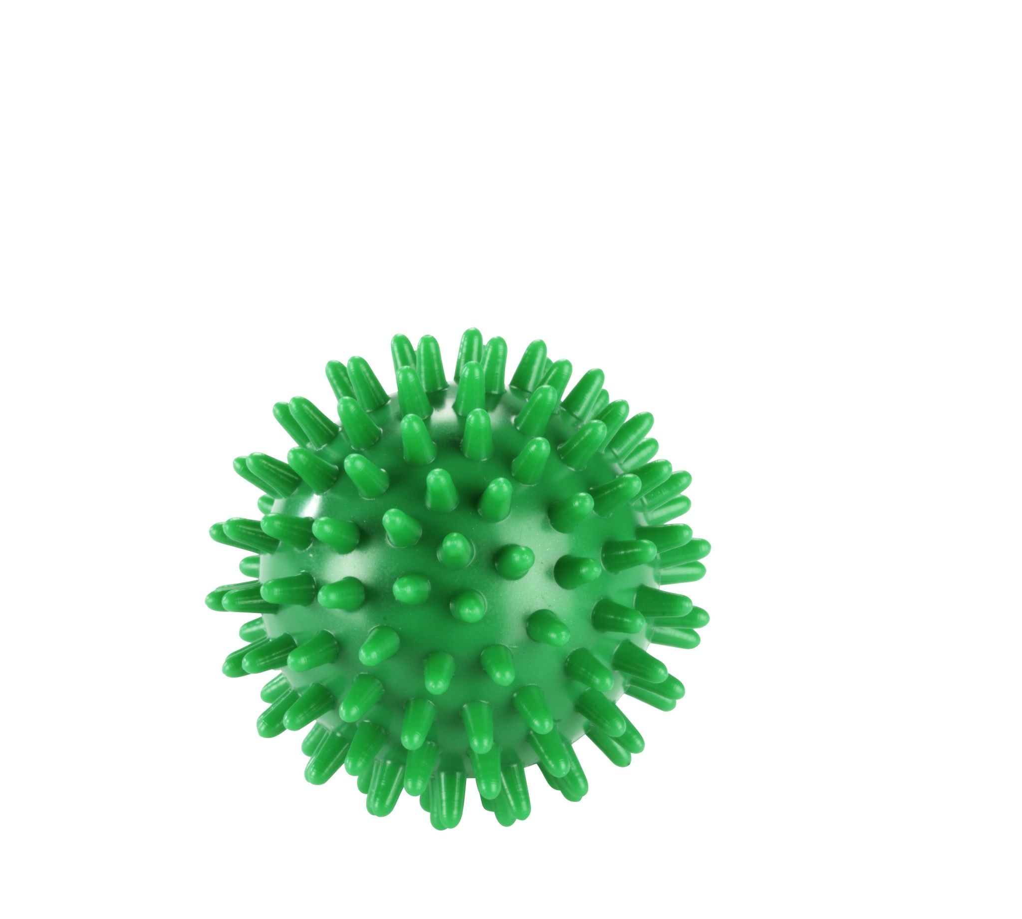 Sfera verde appuntita. Forma rotonda con borchie.