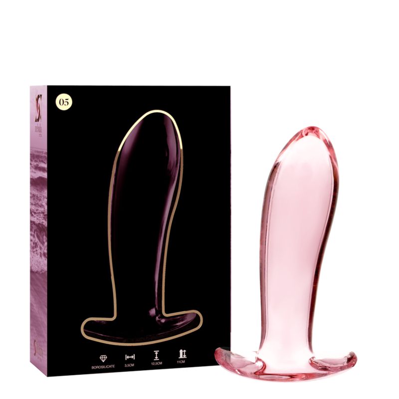Model 5 anal business borosilicate glas 12,5 x 3,5 cm rosa