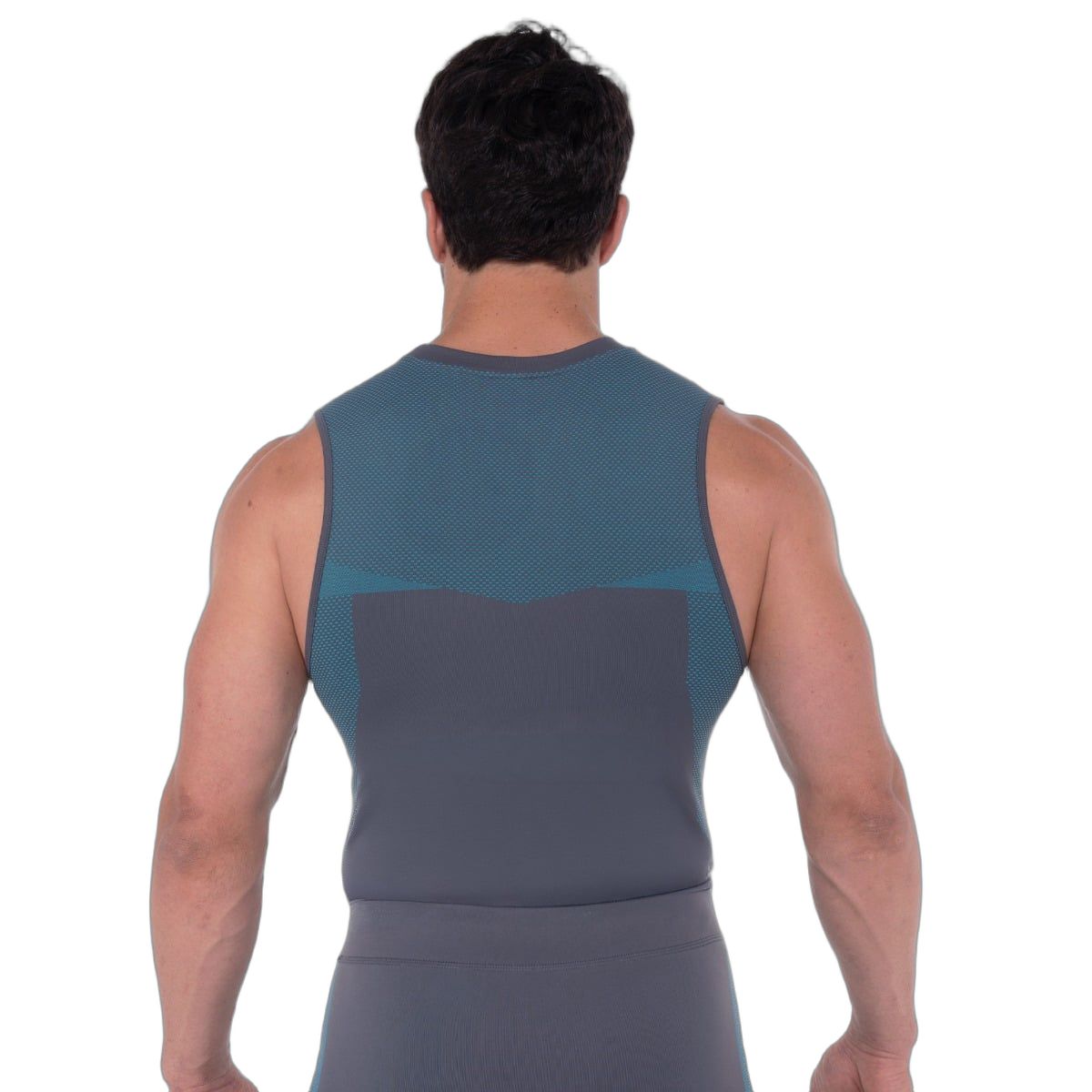 GymBeam Canotta uomo seamless grigia e blu