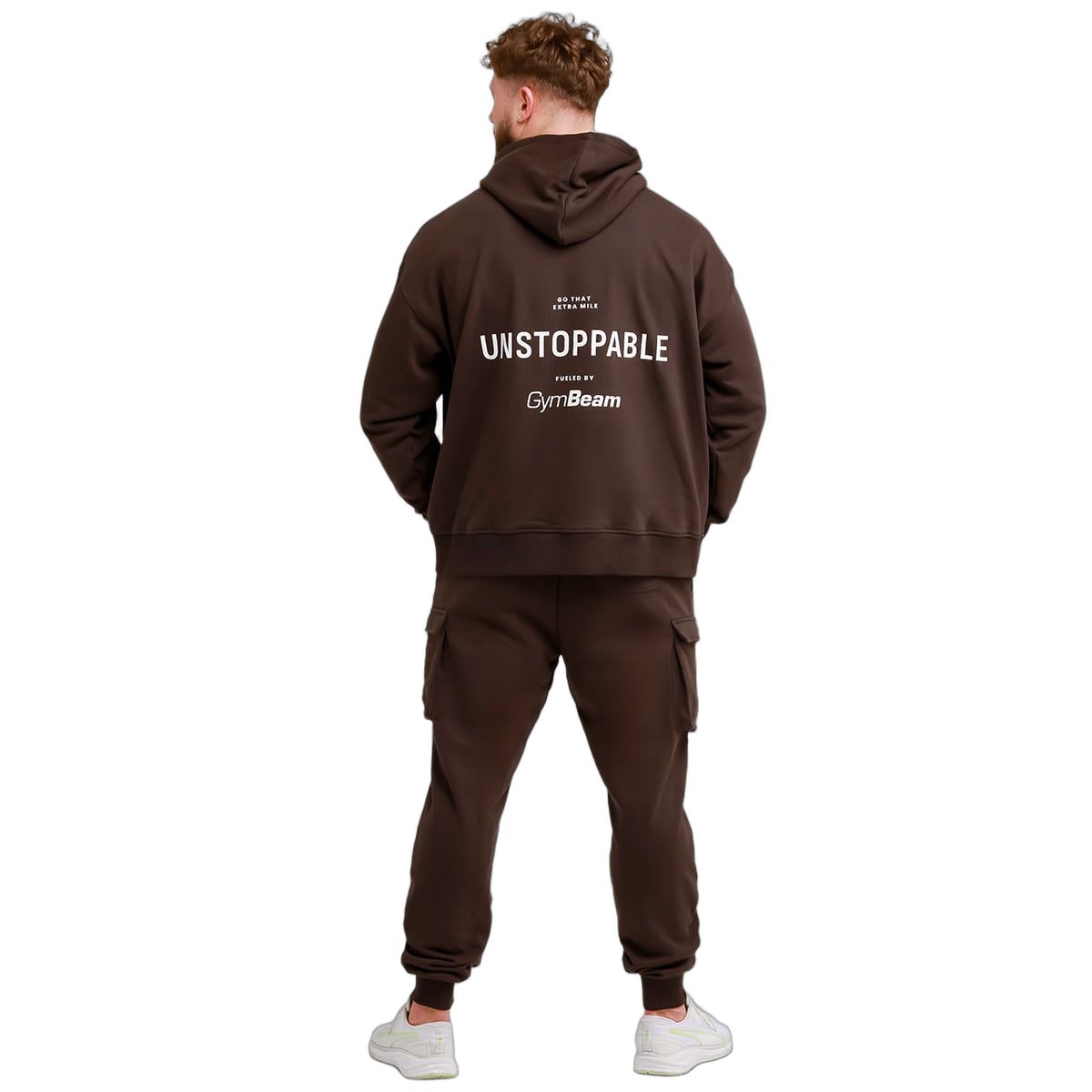 GymBeam Pantaloni sportivi uomo Utility regular cargo marroni con tasche