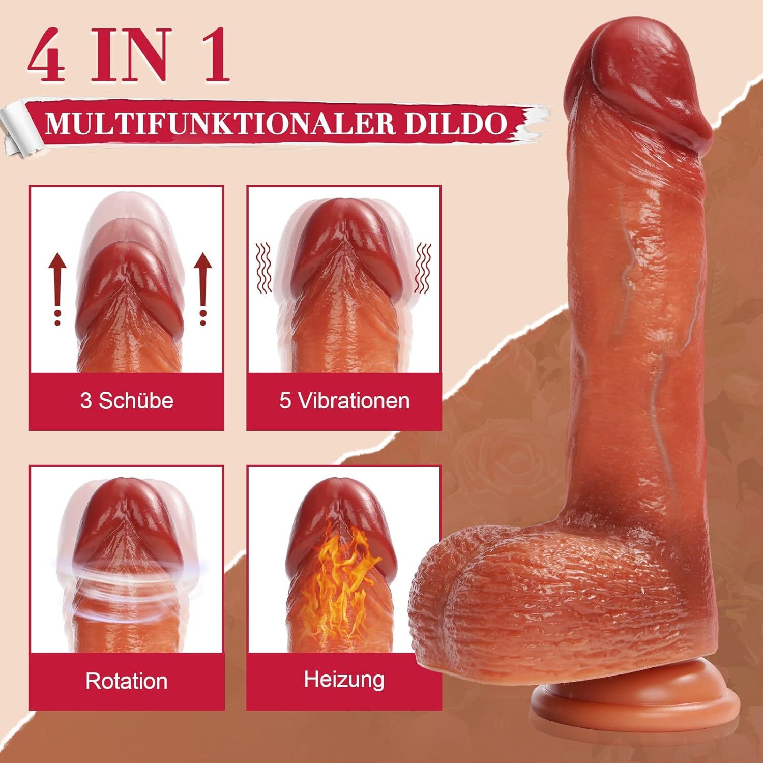 HIVEFUN Vibratore dildo, accessorio intimo