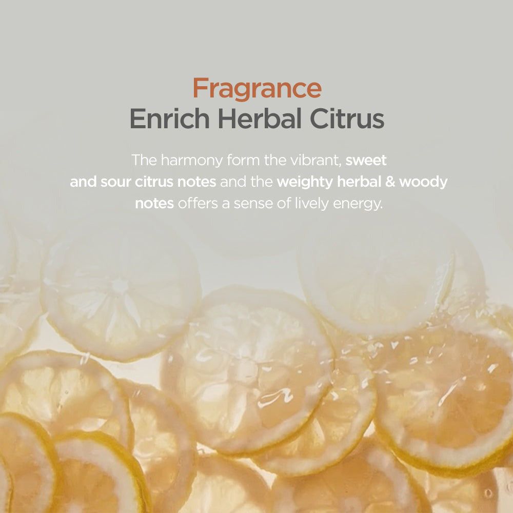 Note di fragranza di AYUNCHE Enrich Bonding Shampoo: Agrumi ed Erbe.