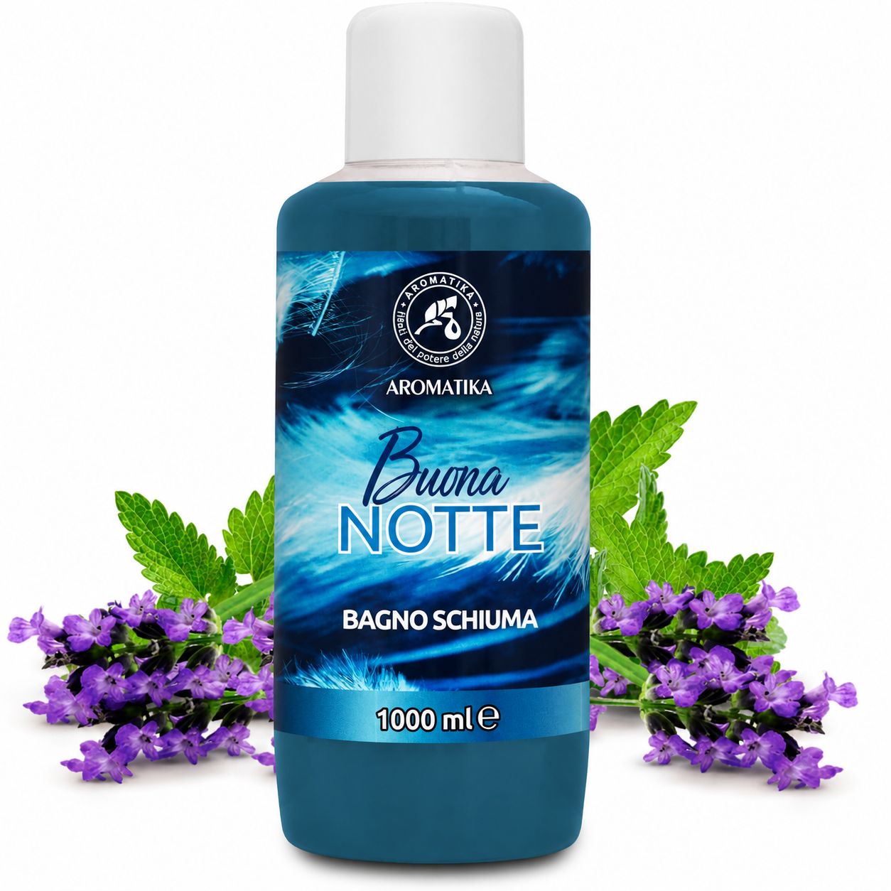 AROMATIKA Schiuma da bagno Buona Notte con olio essenziale di lavanda