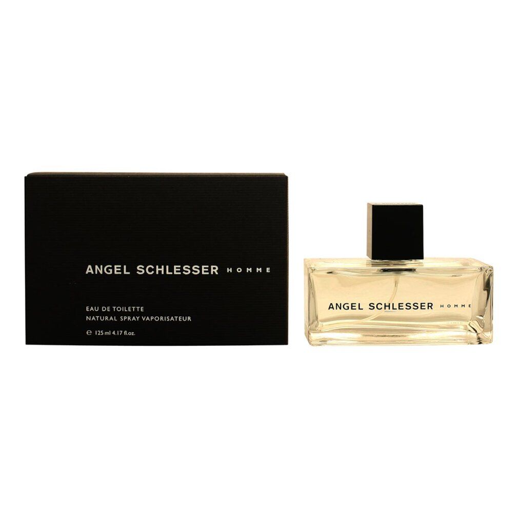 Flacone e scatola. Scritta: ANGEL SCHLESSER Homme. Eau de Toilette. 125ml.