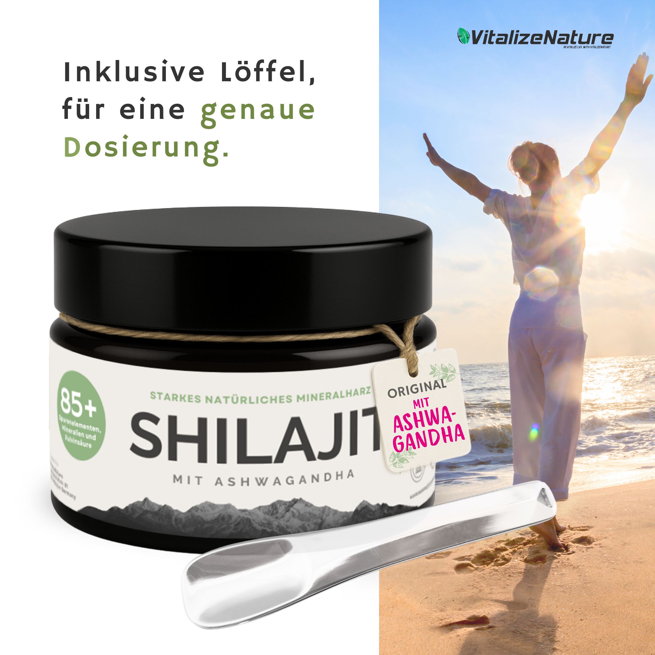 VitalizeNature Shilajit con Ashwagandha