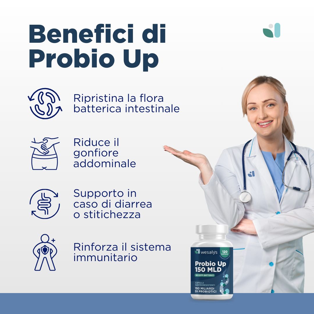 WESALYS PROBIO UP 150MLD® - Integratore alimentare per Benessere della Flora Batterica Intestinale