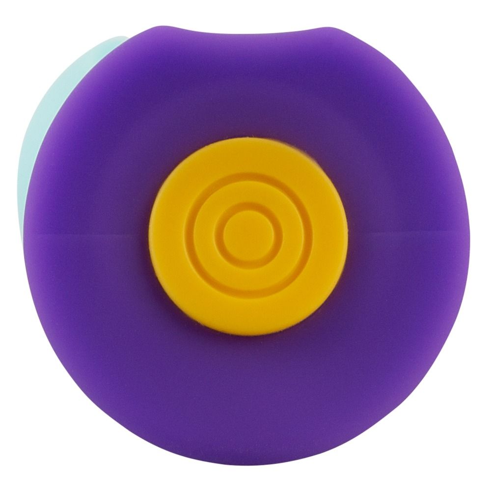Base del vibratore, viola con bottone giallo. Cerchi concentrici.