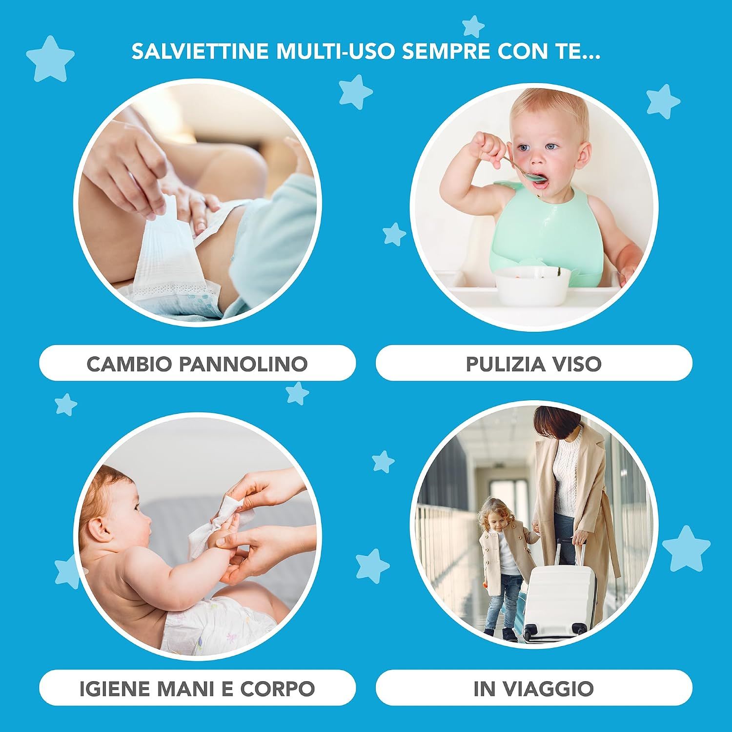 Kikido Salviette Neonato Acqua Senza Profumo