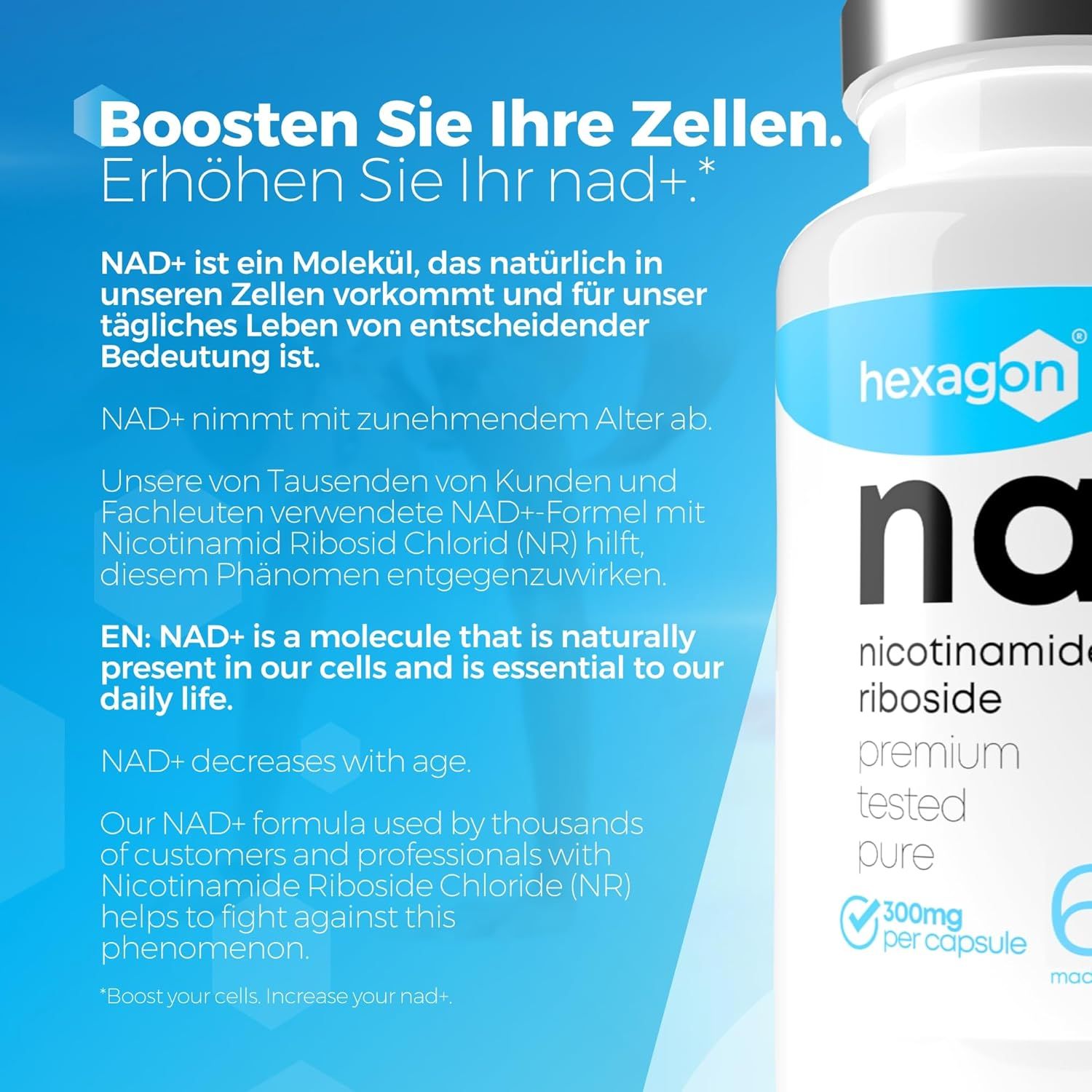 Hexagon NAD+ Nicotinamide Riboside Chloride Capsula