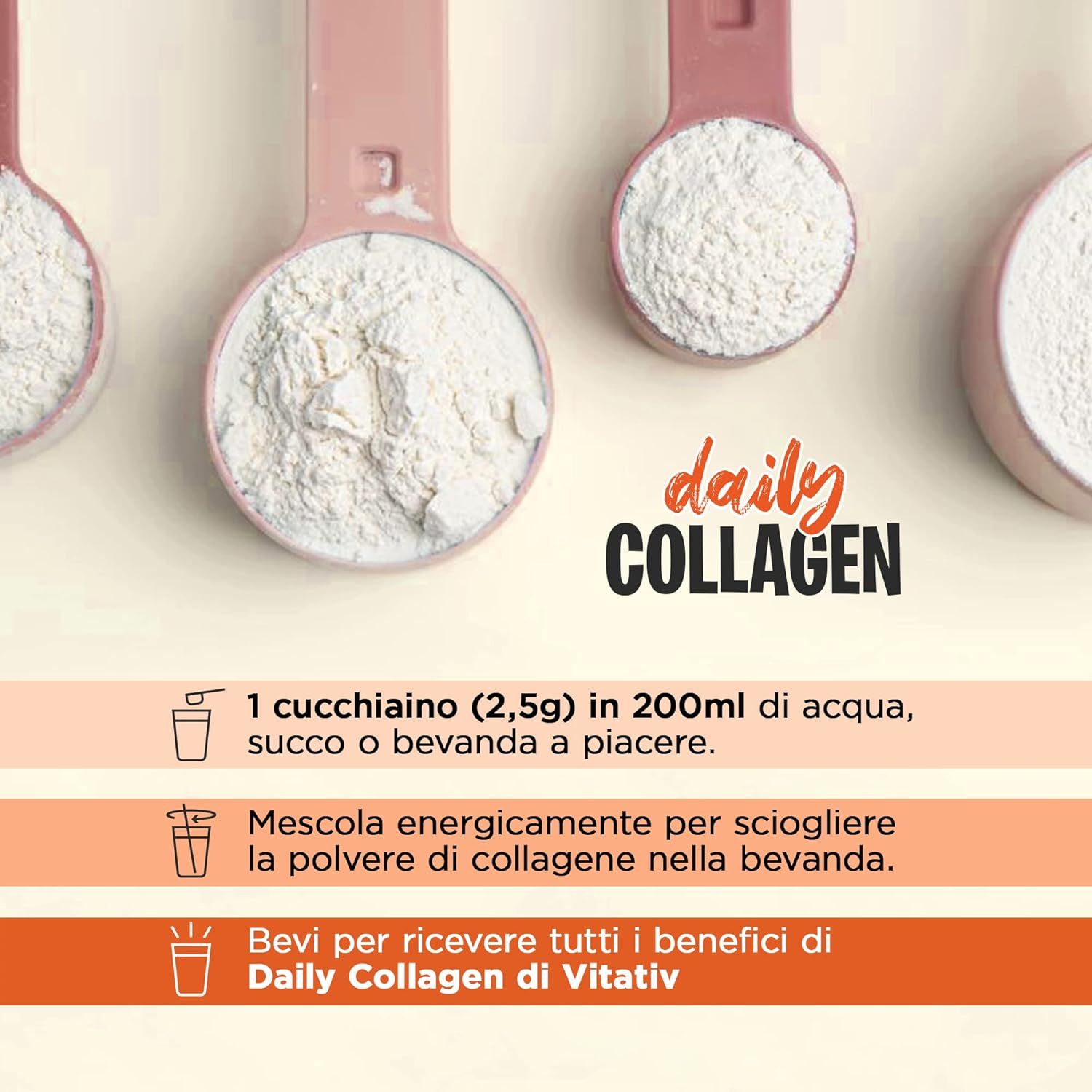 VITATIV® Daily Collagene Bovino Idrolizzato in Polvere - 300 g