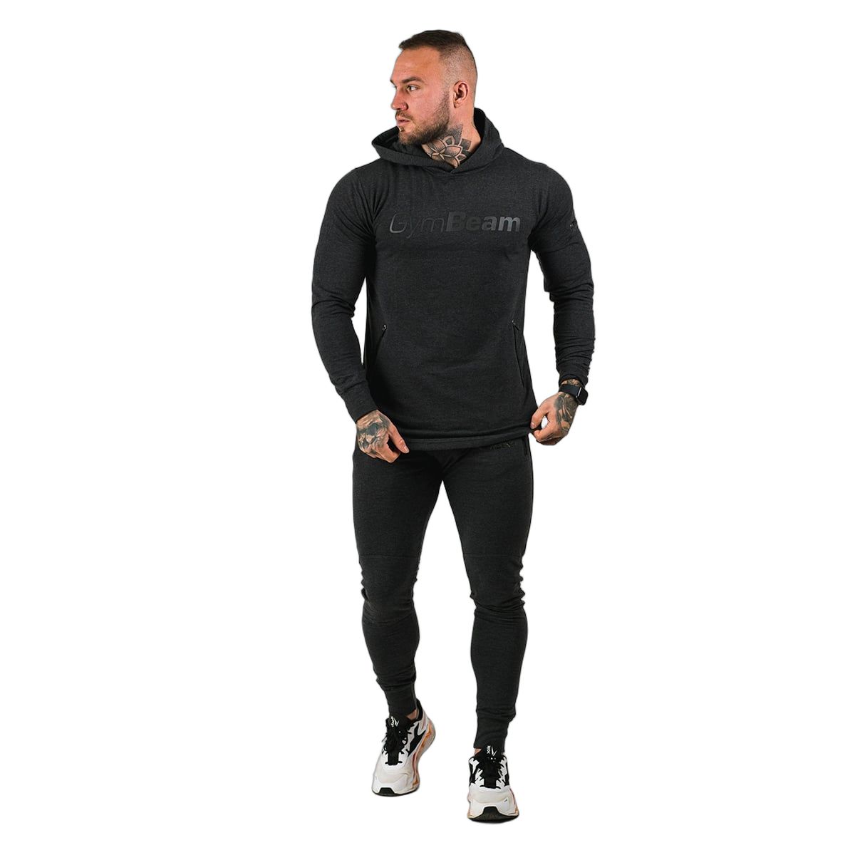 GymBeam Pantaloni uomo Urban Grey slim con tasche e cordoncino
