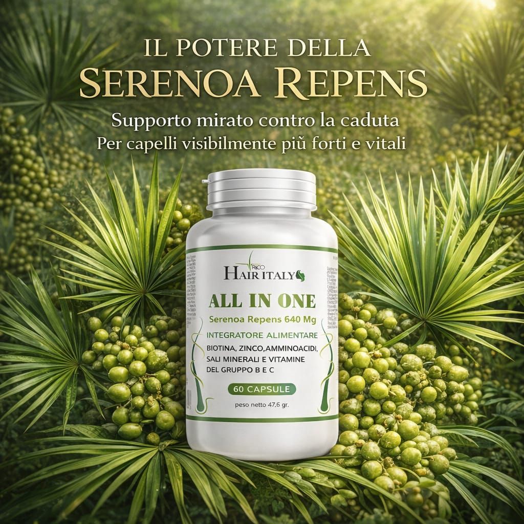 TRICO HAIR ITALY ALL IN ONE Integratore antiDHT Multivitaminico con Serenoa Repens