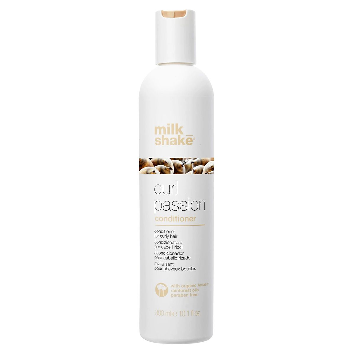 Flacone bianco Milk_shake Curl Passion Conditioner per capelli ricci.