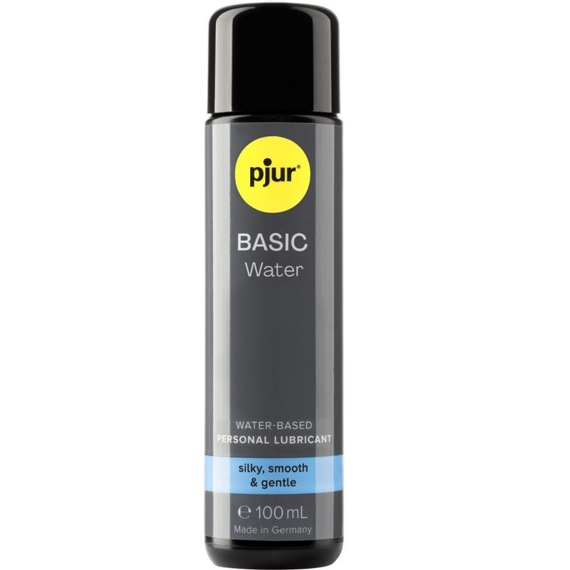 Lubrificante personale pjur® BASIC Waterbased in flacone scuro con accento blu. 100ml.