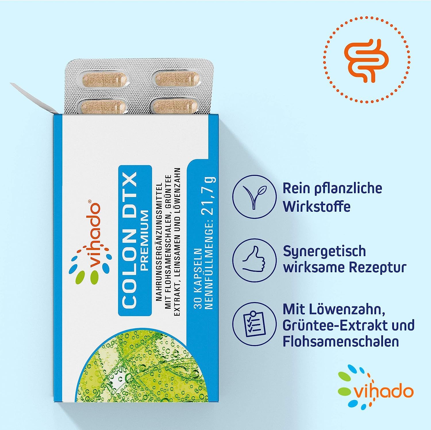 Vihado Colon Express Cure - capsule intestinali a base di erbe