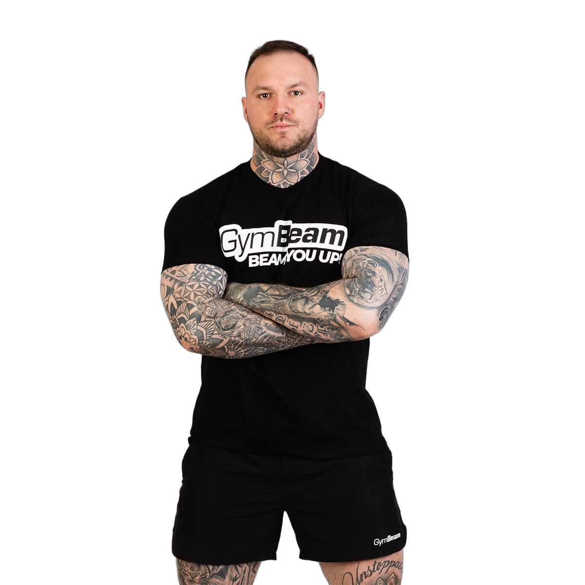 GymBeam T-shirt uomo Beam nera