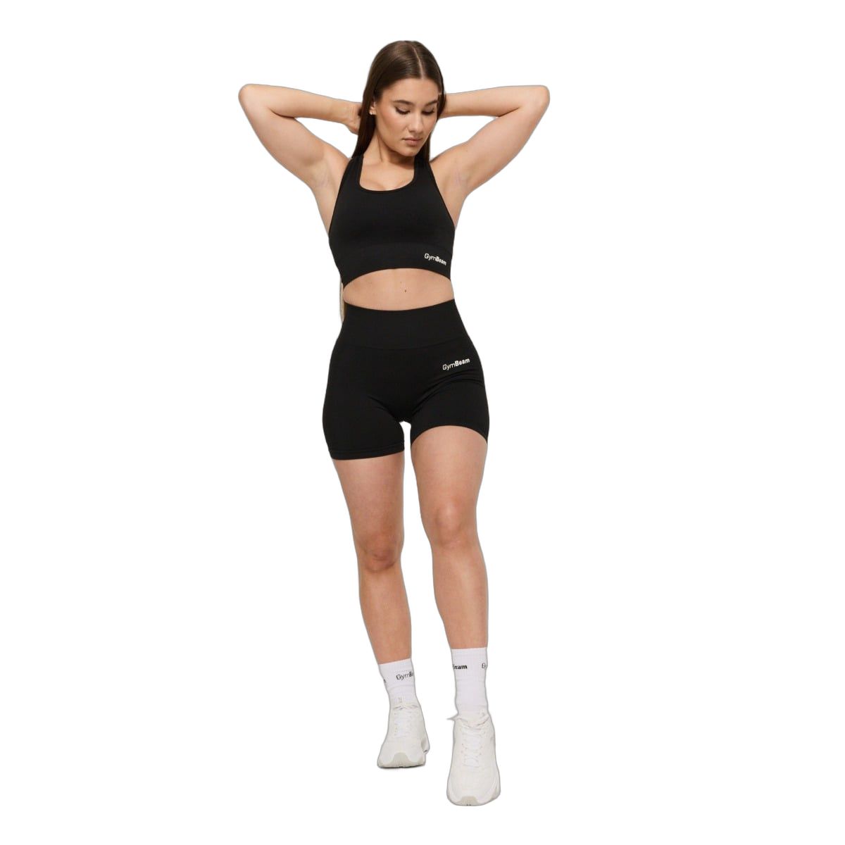 GymBeam Pantaloncini donna FLO slim Graphite senza tasche
