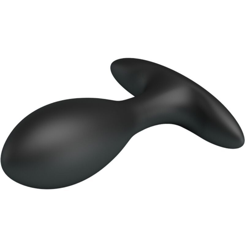 Plug anale gonfiabile nero con dimensioni: 91mm lunghezza, 32mm larghezza, 58mm base, 100mm tubo.