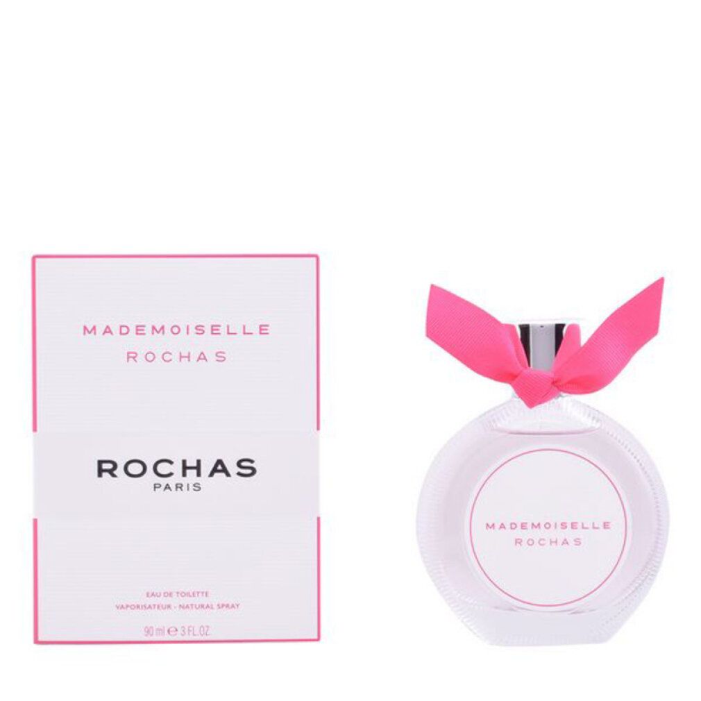 Flacone e confezione. Sulla confezione: Mademoiselle Rochas e Rochas Paris.