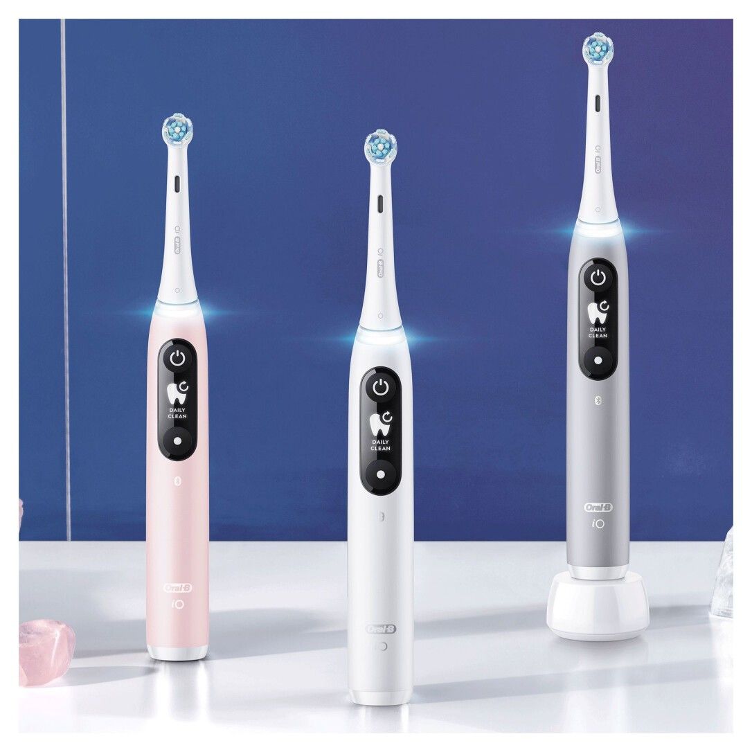 Oral-B iO Spazzolino Elettrico Ricaricabile 6S Grigio, 2 Testine, 1 Custodia Da Viaggio, 1 Spazzoli