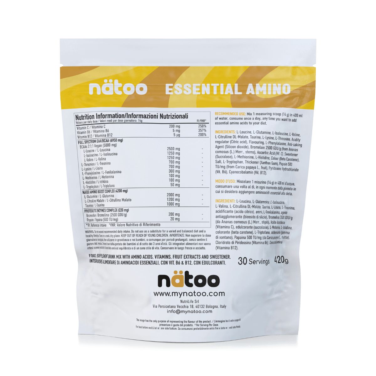 Natoo Essential Amino gusto Tropical Pineapple