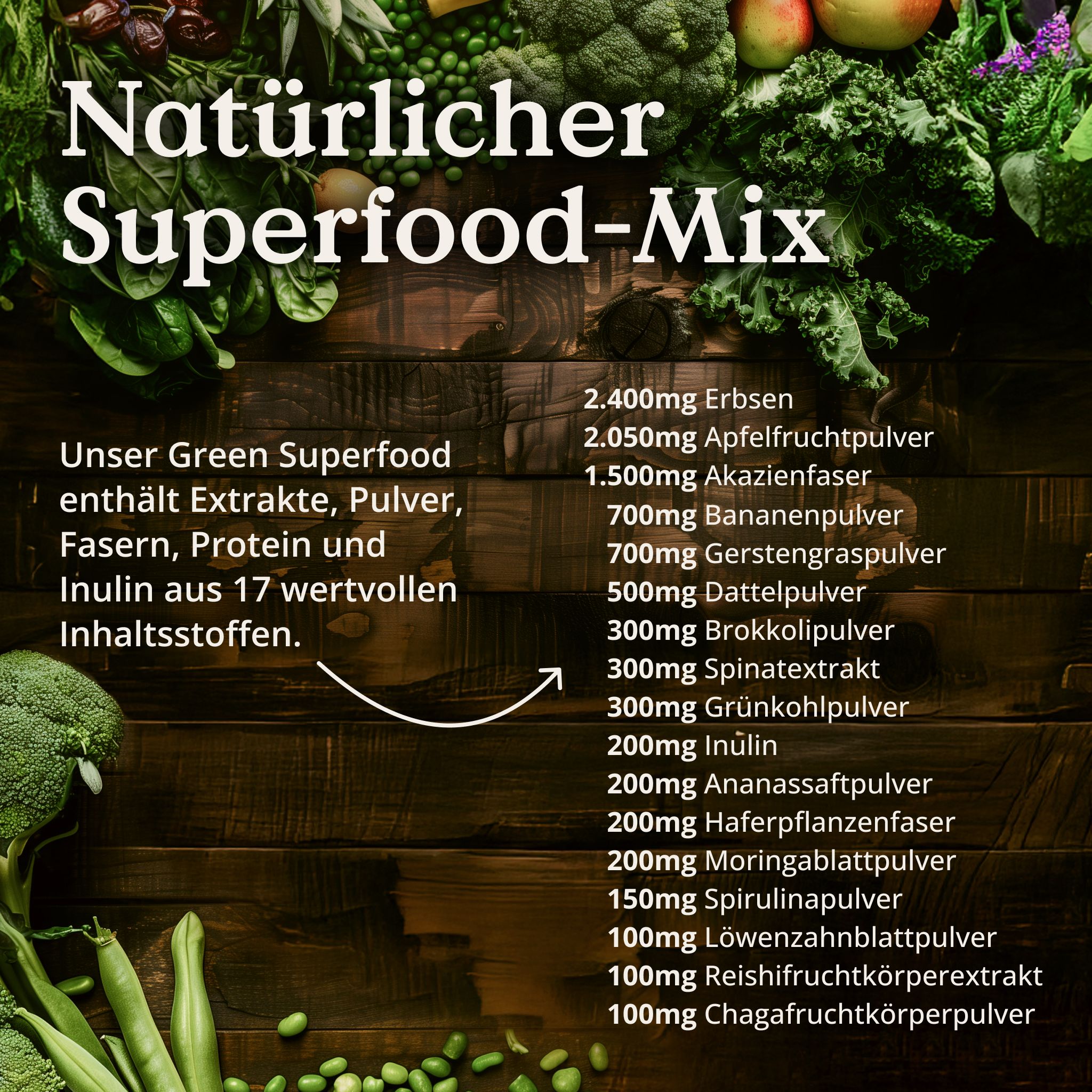 NATURE LOVE® Polvere di Superalimenti Verdi