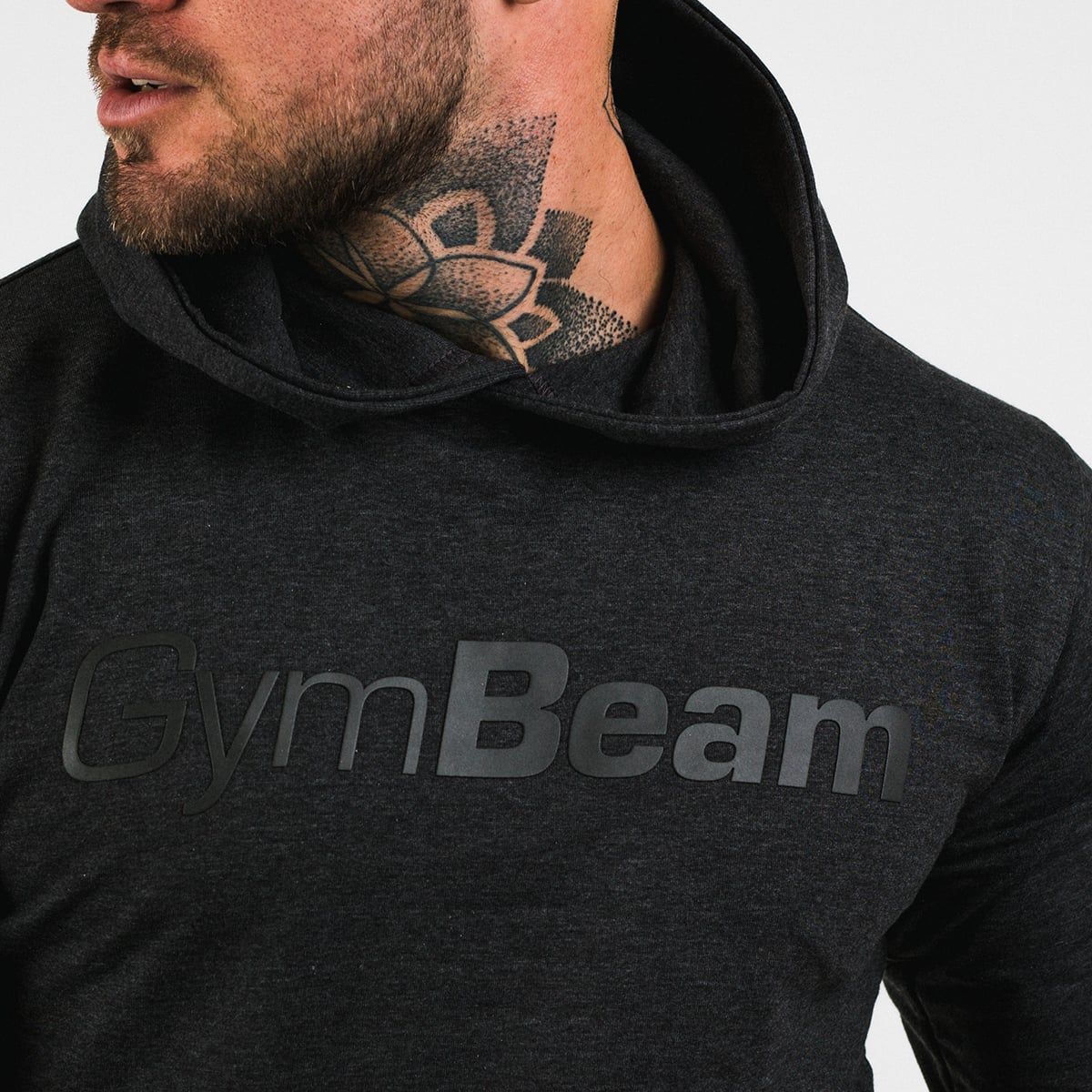 GymBeam Felpa uomo con cappuccio regular Urban grigia