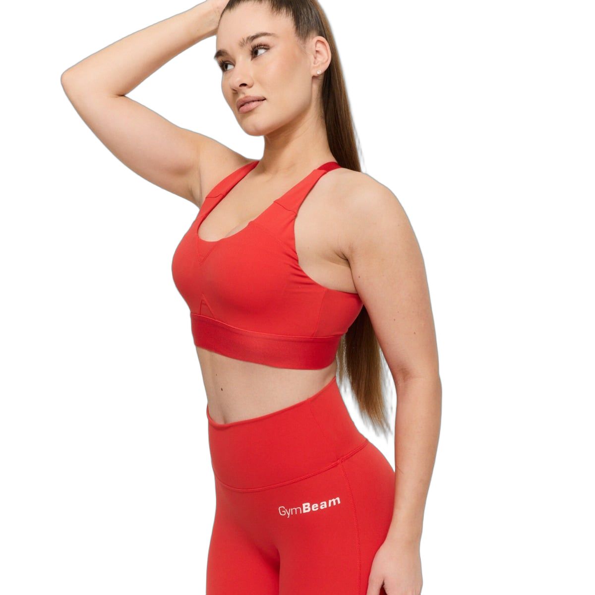 GymBeam Reggiseno sportivo donna Limitless Hot Red con schiena scollata