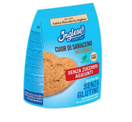 Biscotti Cuor di Saraceno Senza Zuccheri Integrali con Riso e Chia Senza Glutine - Inglese