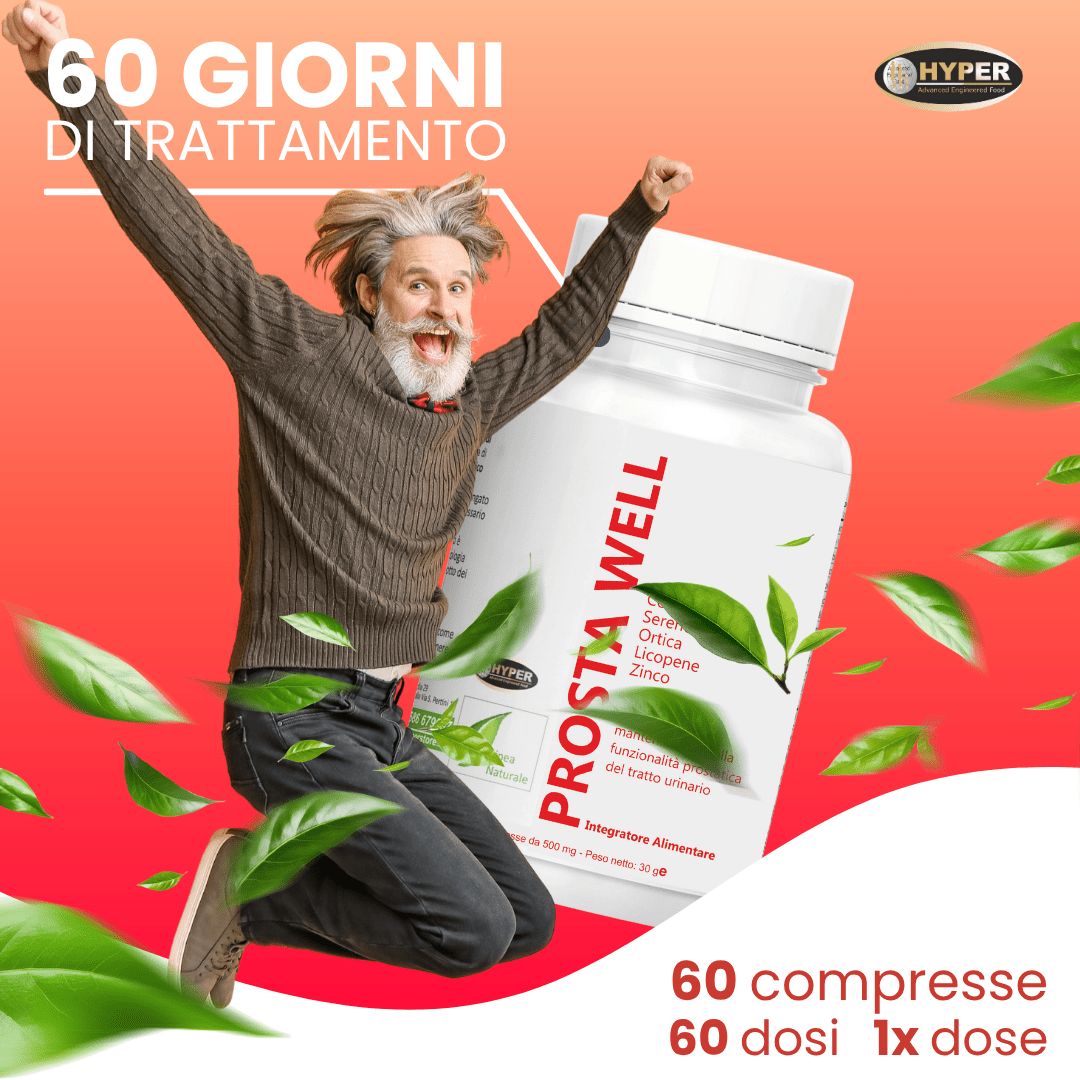HYPER Prosta Well Serenoa Repens per il Benessere della Prostata e delle Vie Urinarie