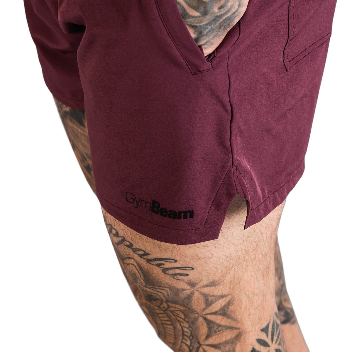GymBeam Pantaloncini uomo TRN regular con tasche Eggplant