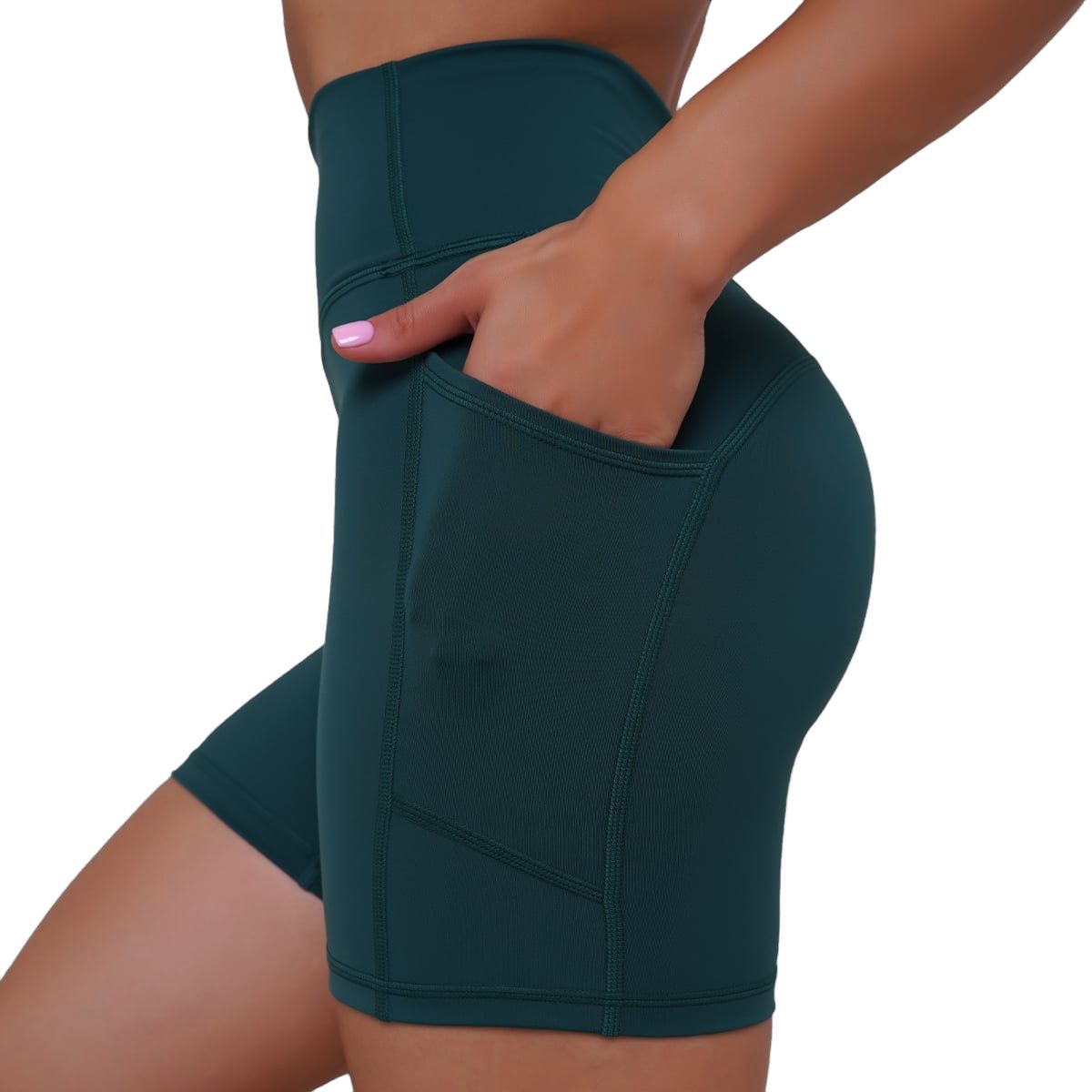 GymBeam Pantaloncini donna Ignite slim con tasche verde scuro