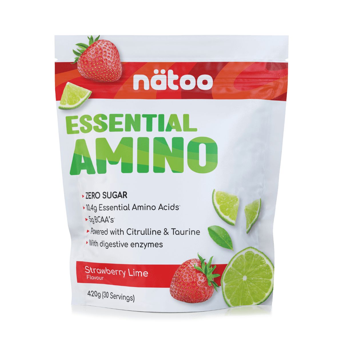 Natoo Essential Amino gusto Strawberry Lime