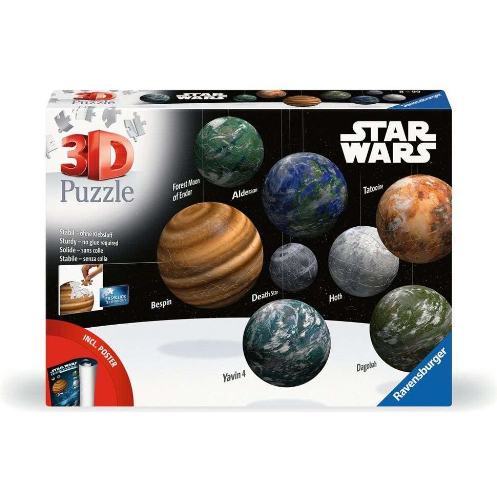 Puzzle 3D Star Wars corpi celesti della galassia di Star Wars (531 pezzi)