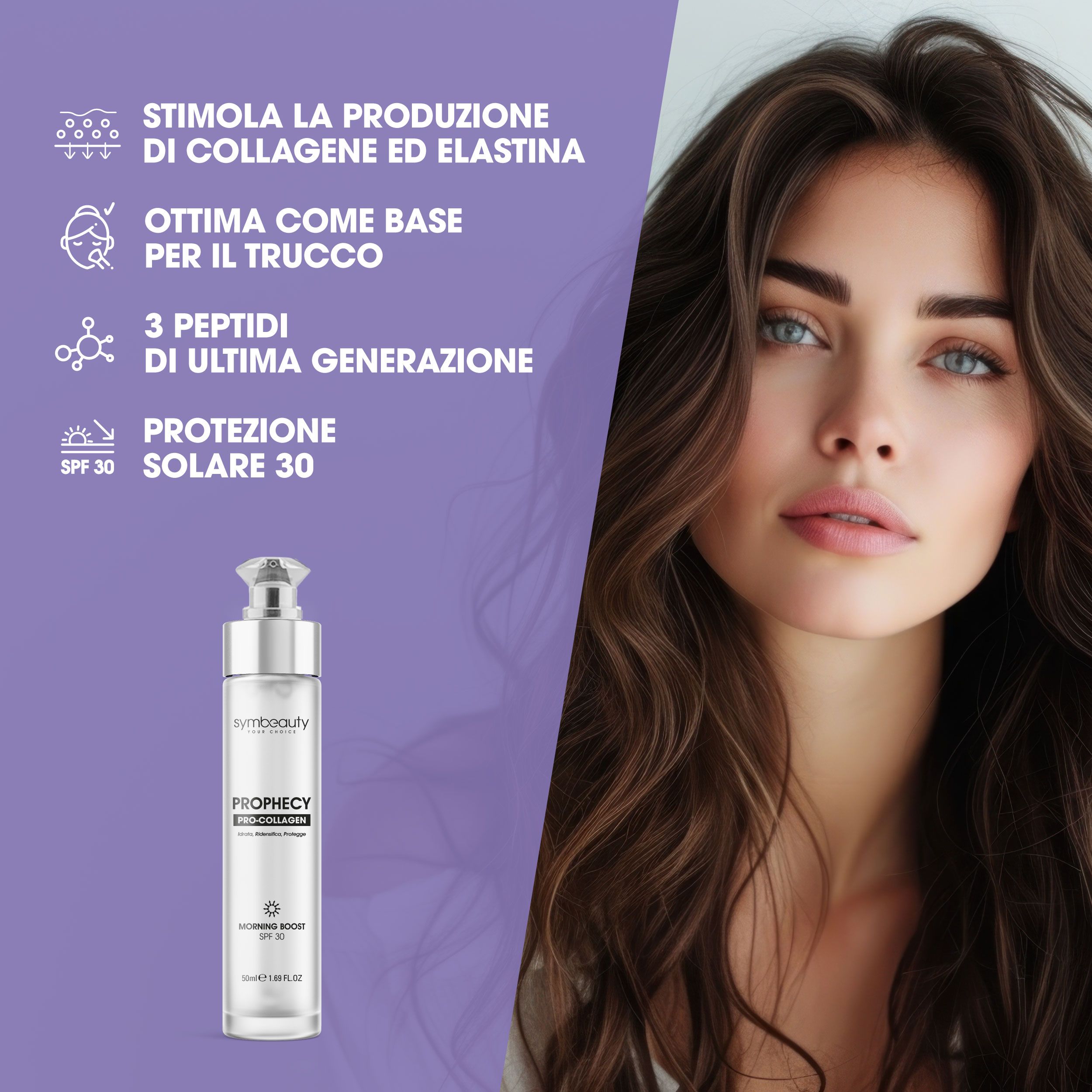 SYMBEAUTY®  Prophecy crema giorno SPF 30 Pro-Collagen con Peptidi Biomimetici