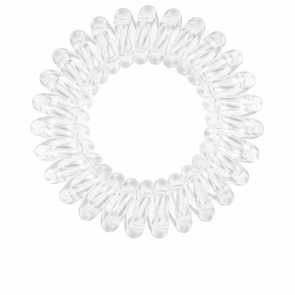 Confezione con tre elastici a spirale trasparenti. Marchio: invisibobble, prodotto: POWER.