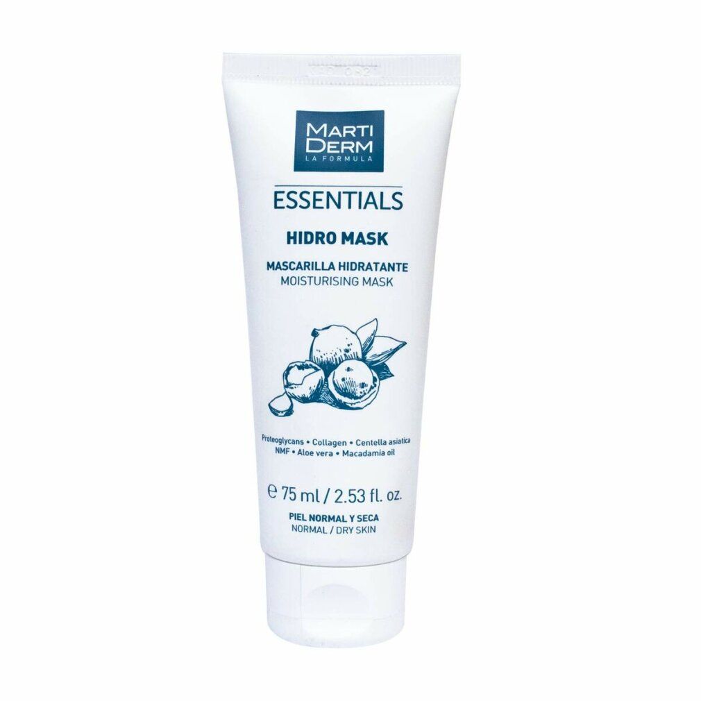 Tubo bianco con scritte blu. Contiene Hidro Mask, maschera idratante. 75 ml. Per pelli da normali a secche.