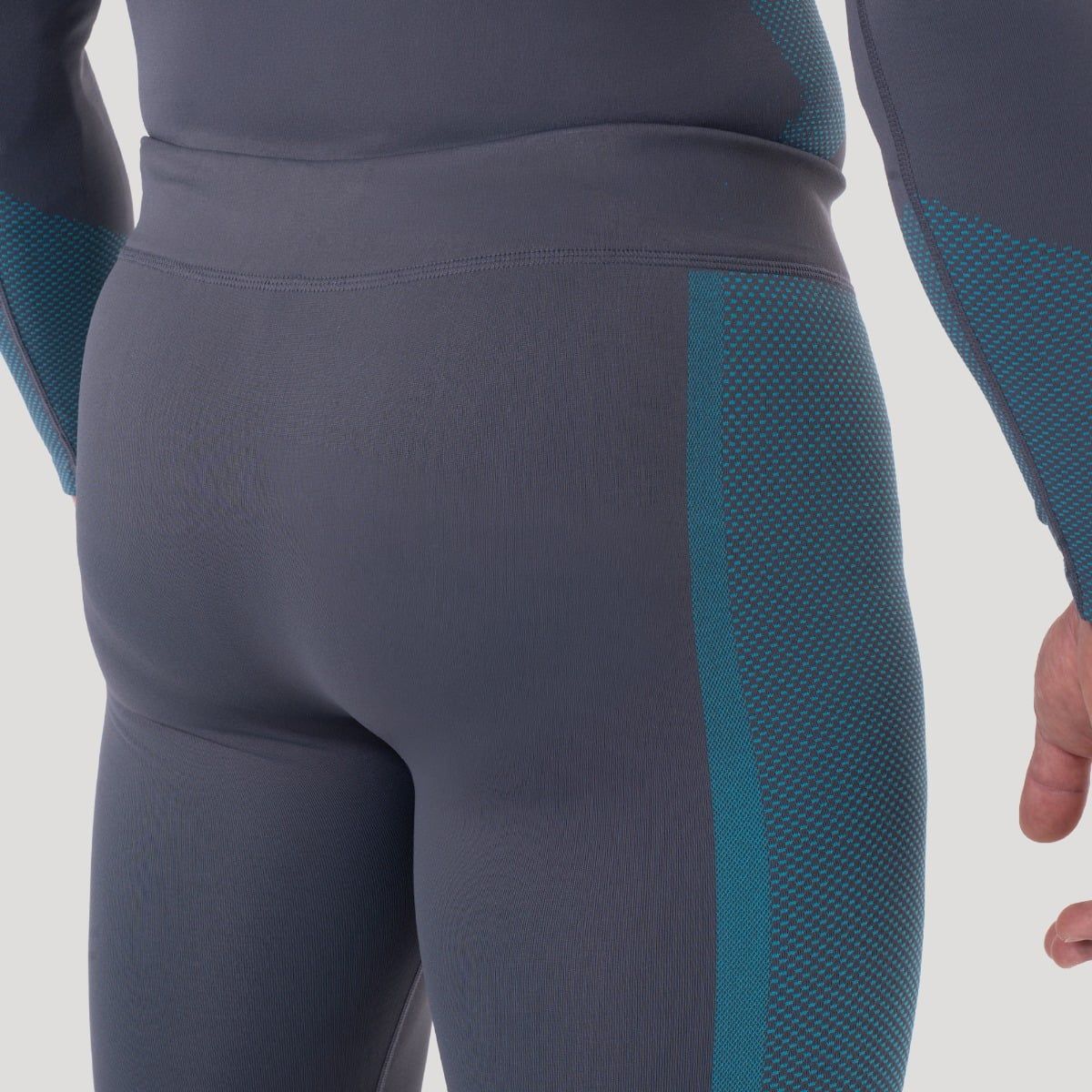 GymBeam Leggings uomo seamless grigi e blu