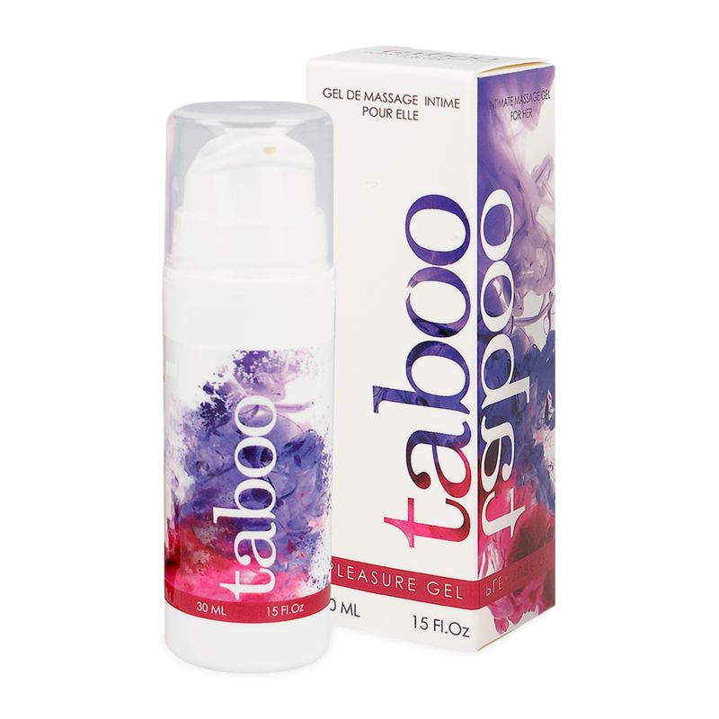 Flacone e confezione RUF Taboo Pleasure Gel, 30 ml.