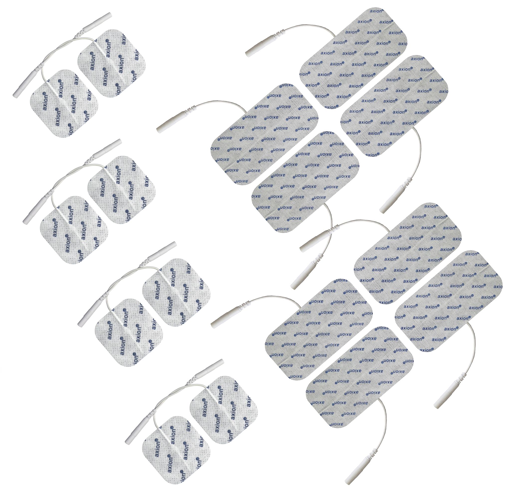 axion pads autoadesivi per elettrodi, 10x5 e 5x5 cm - compatibili con axion, Prorelax, Promed, ecc.